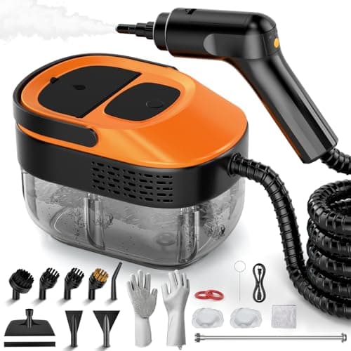Steam Cleaner for Home Car 15s Fast Heat Handheld Steamer for Cleaning 16L Large Tank 3Level Steam Control with 16Piece Accessories Kit for Floors Couches Tiles Grout Dirt and Grease