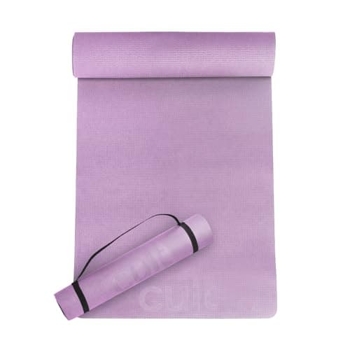 CULT EVA Yoga Mat 6mm with Carry Strap – Dual Color Lavender, Anti-Slip, Lightweight & Durable Exercise Mat for Yoga, Pilates, Meditation, Gym & Home Workouts