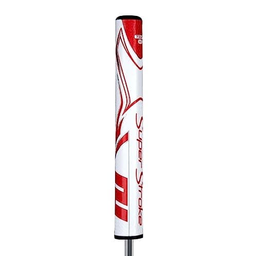 SuperStroke Zenergy Tour 30 Golf Putter Grip with No Taper Enhanced SPYNE Technology New MultiZone Texturing and TechPort WhiteRed