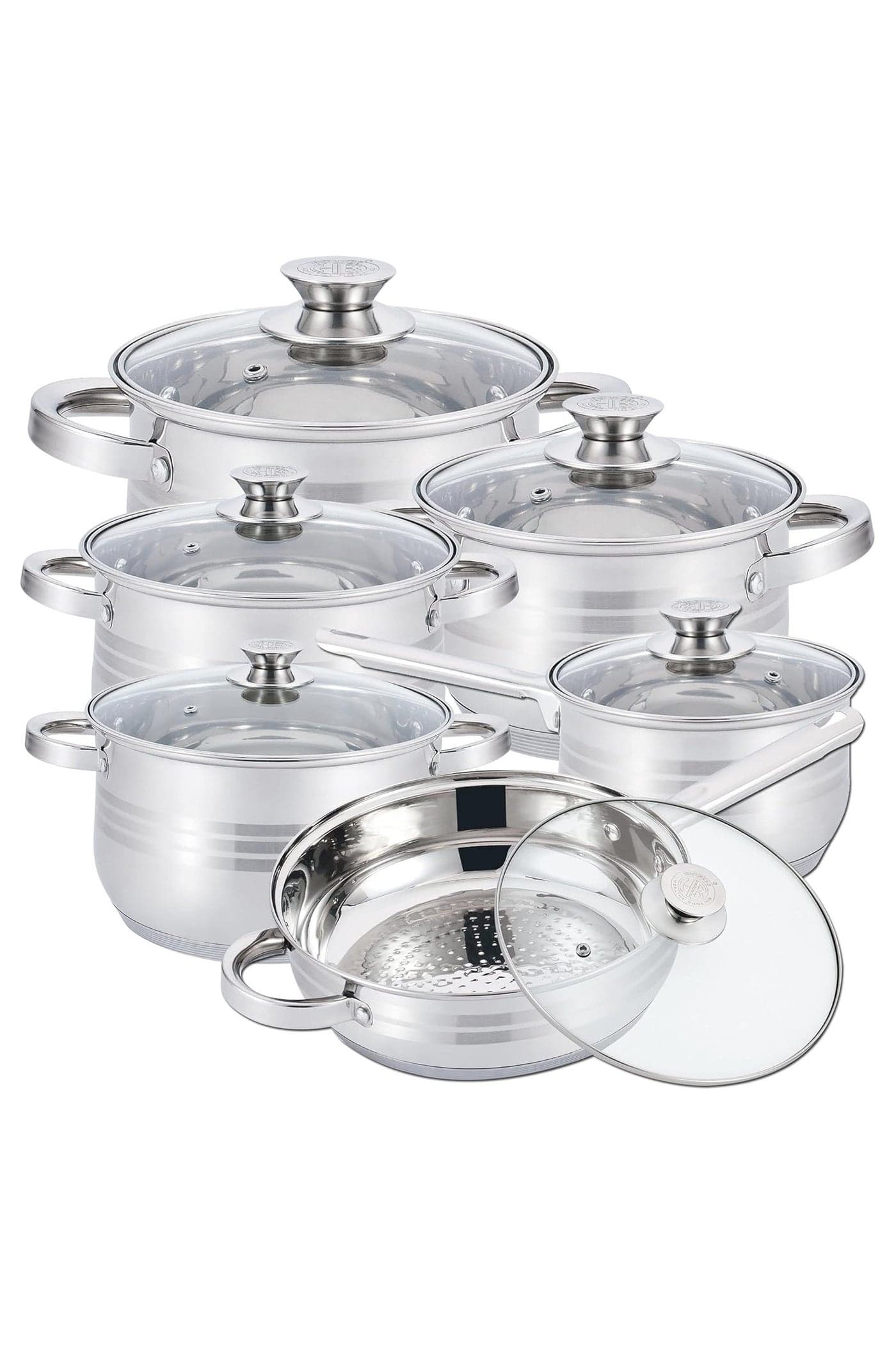 Olympia
12-Piece Stainless Steel Cookware Set Silver