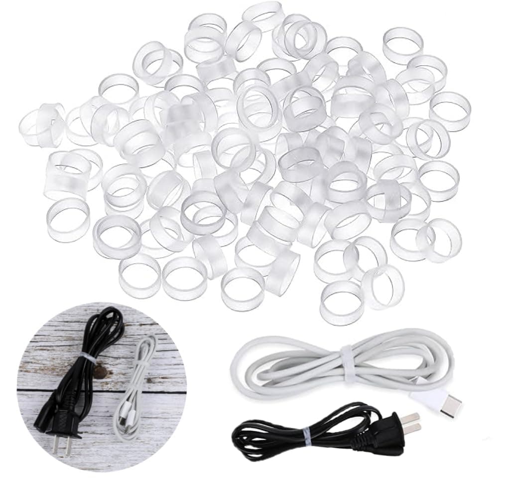 200 Pcs 05 Inch Small Clear Elastic Silicone Rubber Bands Strong Rubberbands Heavy Round Siliconebands Electrical Cable Ties for Wire Cord Cable Wrapping Bundle