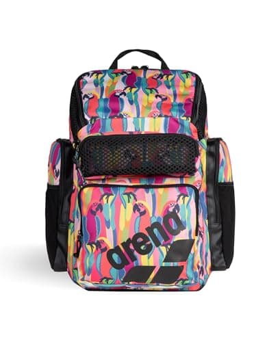 Arena One Go Backpack Swimmers Athletes Sports Gym Rucksack Multisport Daypack Large Size Training Gear Equipment Swim Bag for Men and Women 45 Liters Arena Tropical Delight