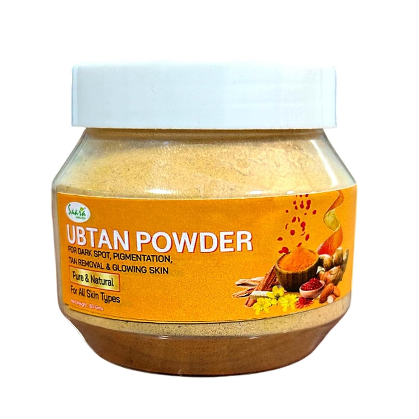 Saara HERBAL FRESH Ubtan Powder Lightens Suntan Dark Spots Pigmentation For Glowing Skin Tan Removal 300g Pack of 3 X 100g