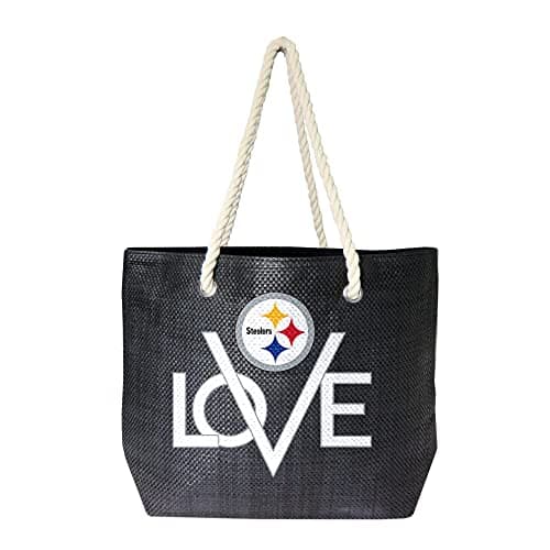 Littlearth NFL Pittsburgh Steelers Love Rope Tote Team Color 19 x 6 x 14