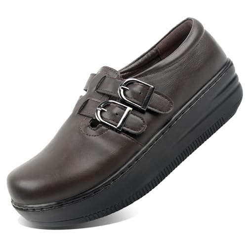 Glolily Emma II Women's 2 Strap Clog - Brown Smooth, 10 M