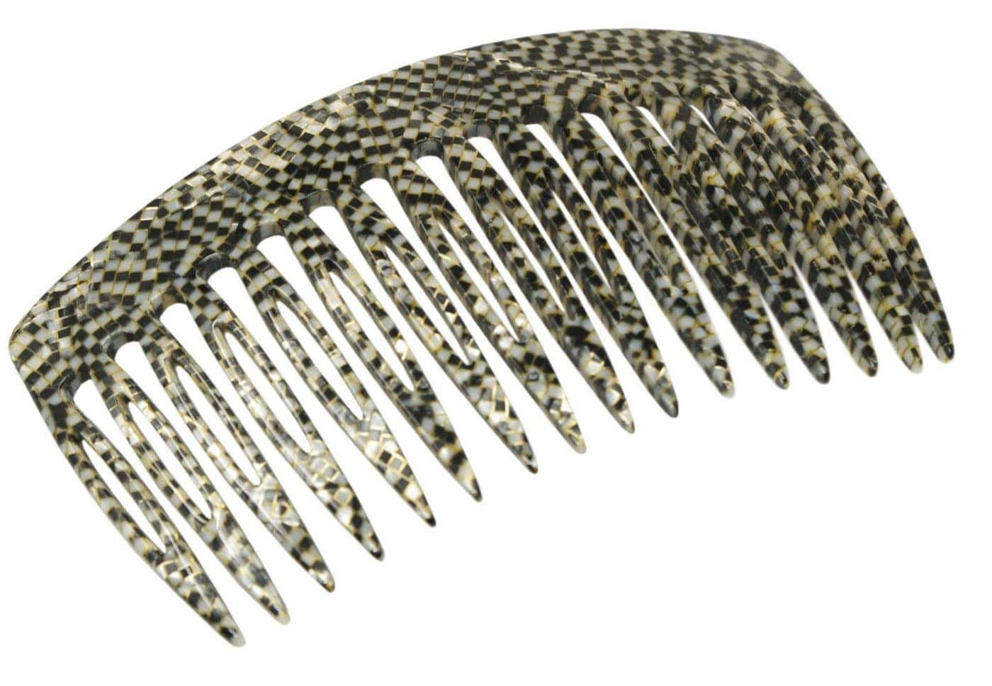 French Amie Classy 16 Teeth Opera Handmade Medium Celluloid Acetate Side Hair Comb