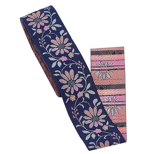 PH PandaHall 10 Yards Boho Jacquard Ribbon 2 Inch Floral Ribbon Embroideried Lace Trim for Boho Persian Sewing Clothing Crafting Home Decor Wedding Gift Wrapping Camera Bag Strap