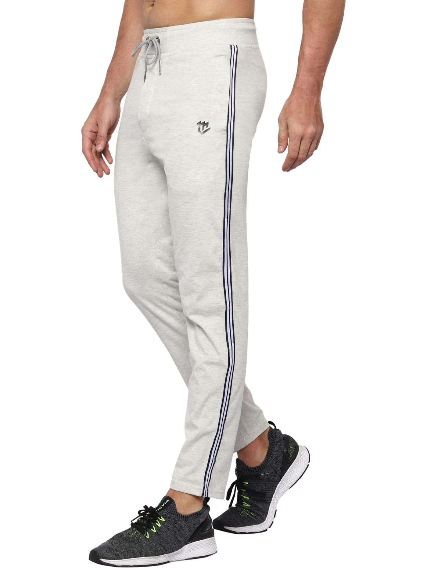 MARK LOUIIS Men's Straight Fit Cotton Mid Rise Track Pants (ML-NL-TRP_White_3XL)