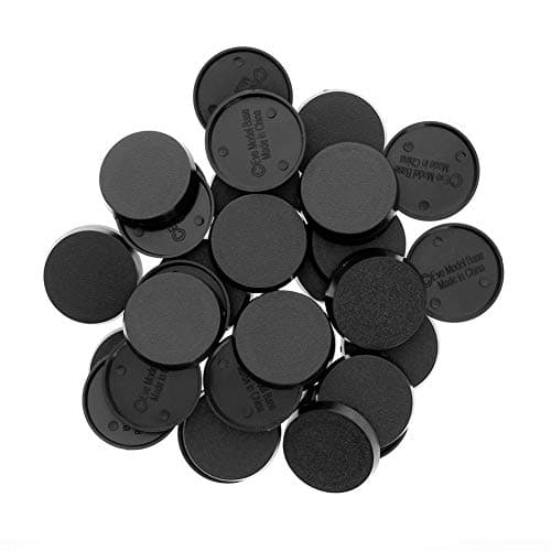 Evemodel MB432 100pcs Round Plastic Model Bases 32mm or 13inch for Gaming Miniatures or Wargames Table Games