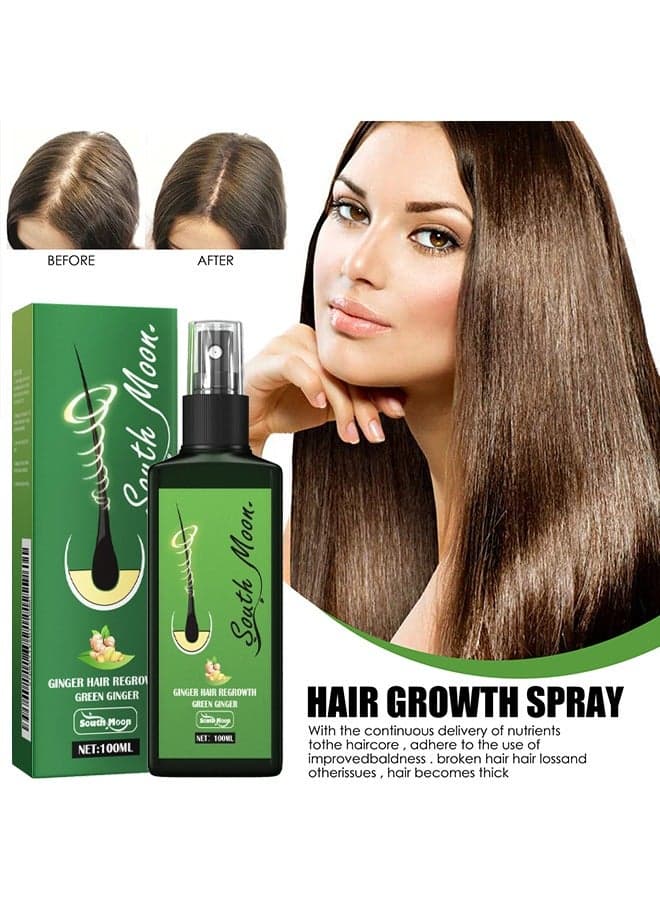 Green Ginger Hair Regrowth - Hair Loss Treatments Spray, Aids against Hair-thining, Hair Regrowth Treatment 100ml