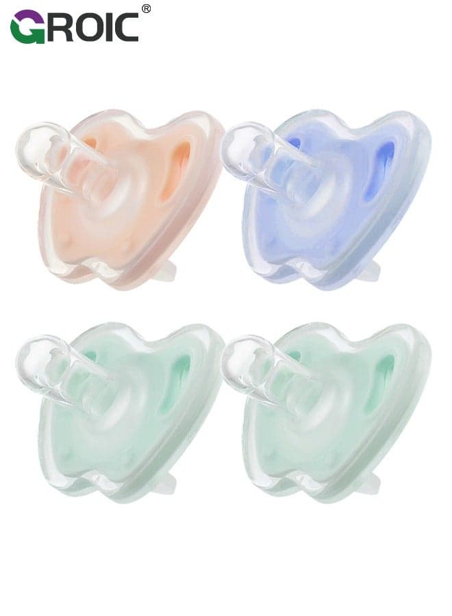 4 Pack Baby Pacifier,Infant Pacifier,Baby Nipple for Infant,Breathable Baby Pacifiers for Babies,BPA-Free Silicone Binkies