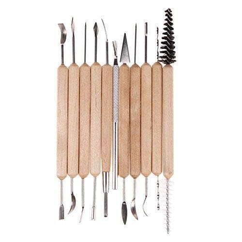 DIY Crafts Design No 3 Pack Of 11 Pcs 11X Pottery Clay Sculpture Carvi Design No 3 Pack Of 11 Pcs