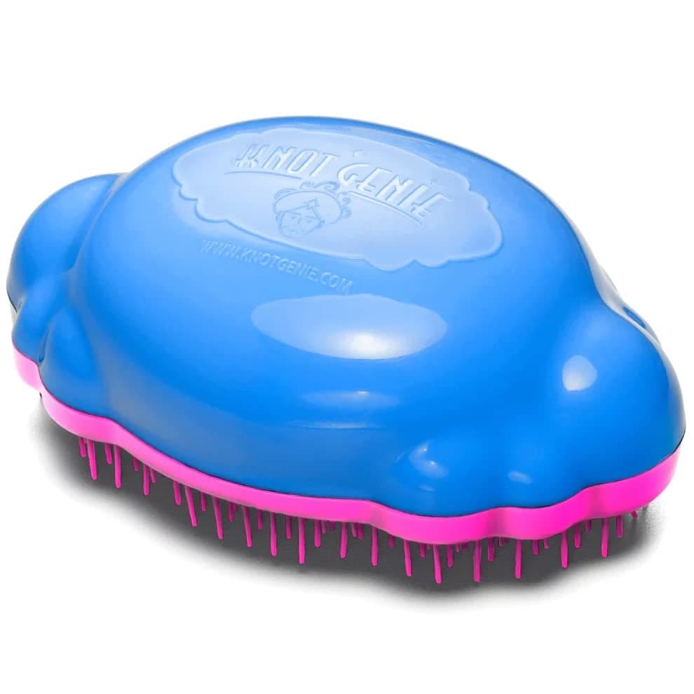 Knot Genie Teeny Detangling Hair Brush for Kids (Mystical Cloud) | Perfect Detangling Brush for Curly Hair, Gently Separate Tangles, Leaves Hair Smooth and Shiny | The Pain Free Knot Detangler