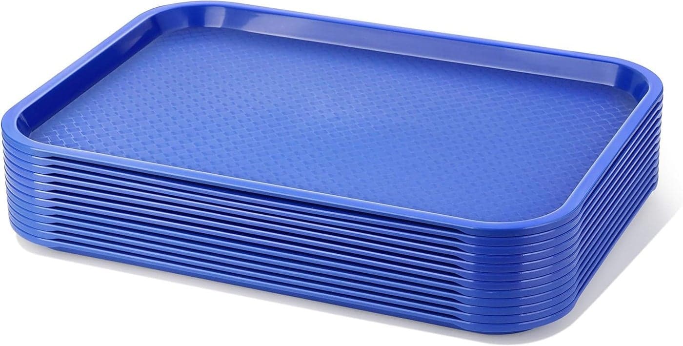 New Star Foodservice Fast Food Tray, Set of 12 (Blue, 12 by 16-Inch)