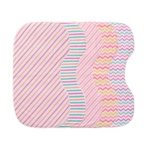 sleepyturtle Pack of 5Baby Burp ClothsSoft and AbsorbentUnisexEasy to Use