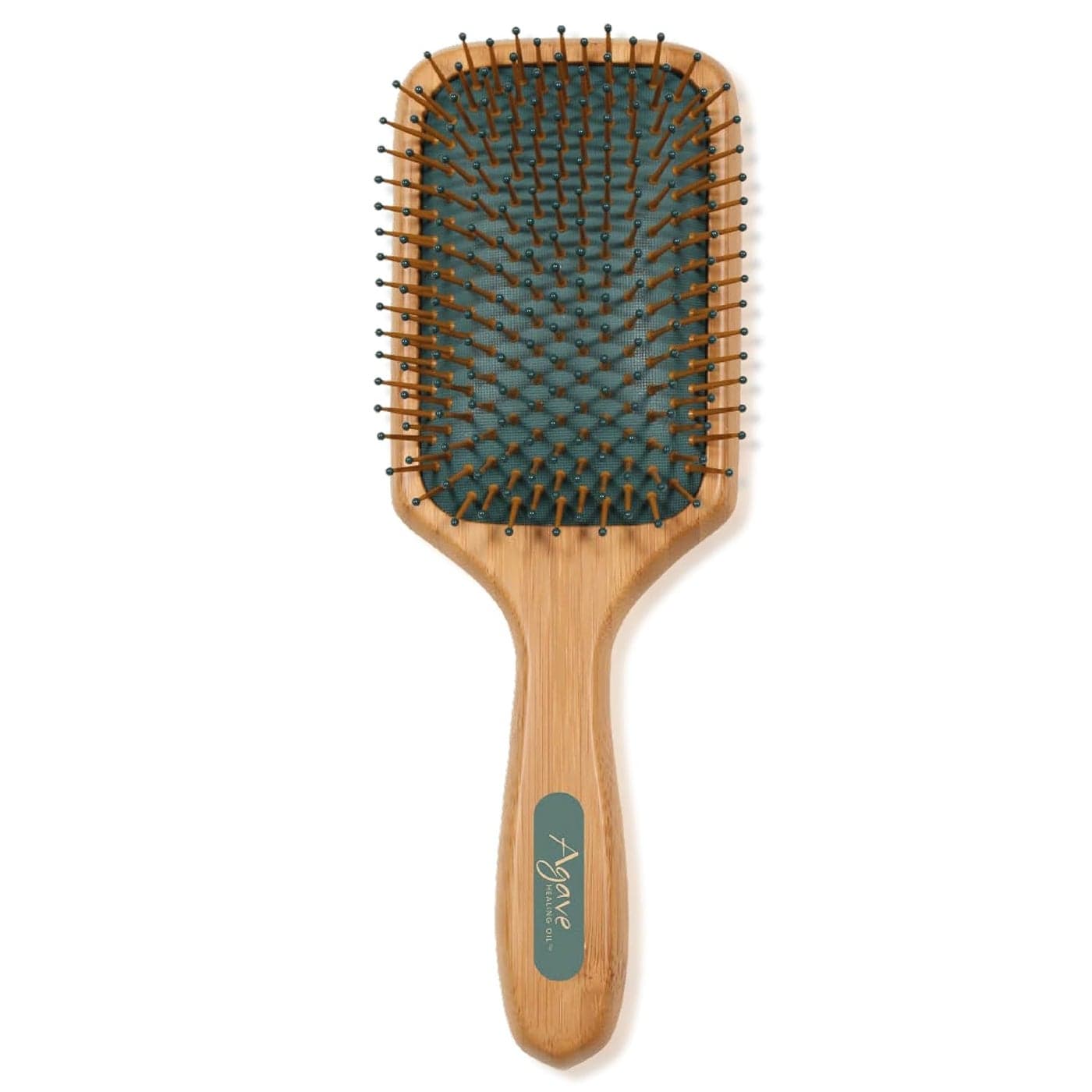 Agave Natural Bamboo Paddle Brush Lightweight Detangling Smoothing Hair Brush