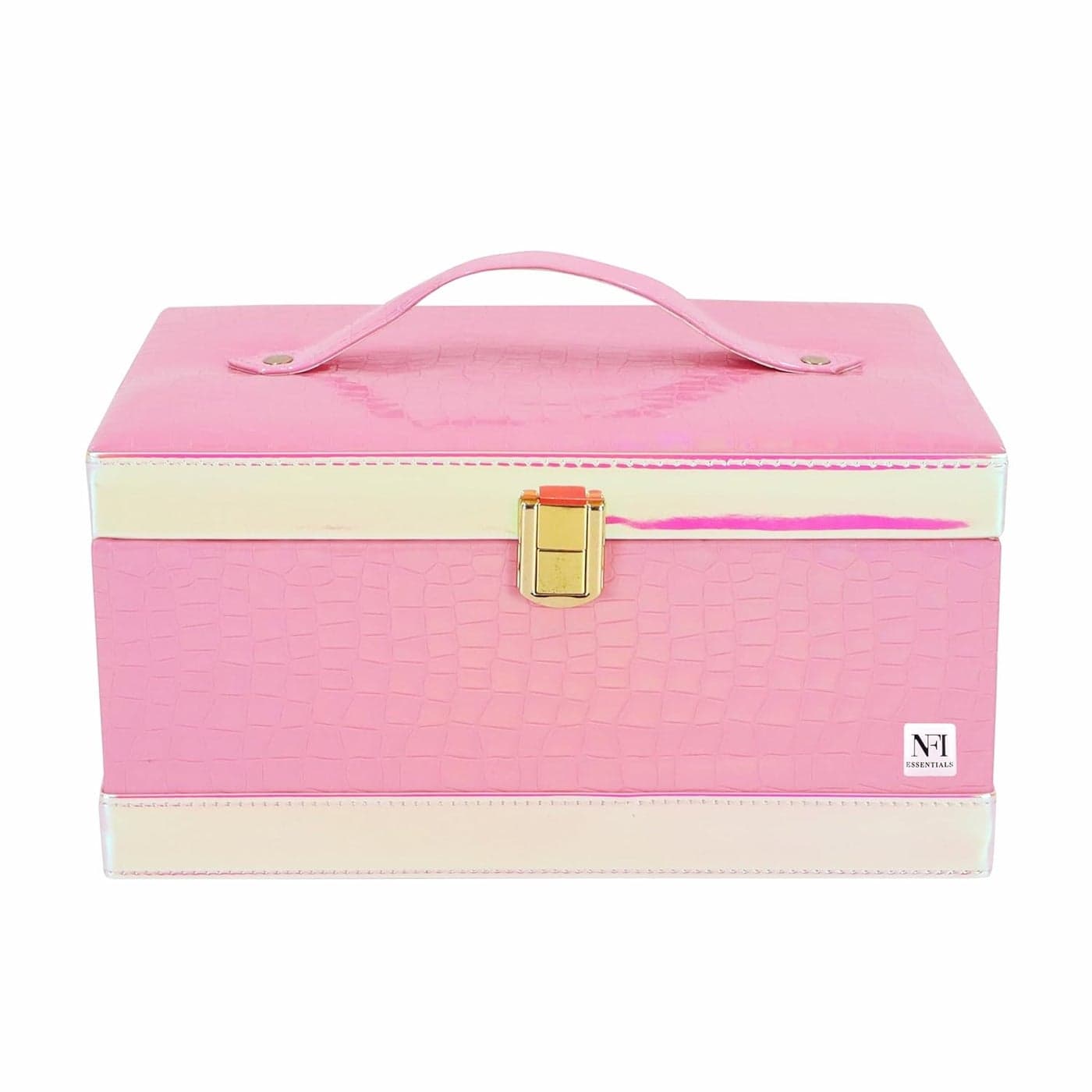 NFI essentials Makeup Organizer Box Makeup Vanity Box Cosmetic Box for Women Bridal Makeup Storage Box Jewelry Box Makeup Kit Box