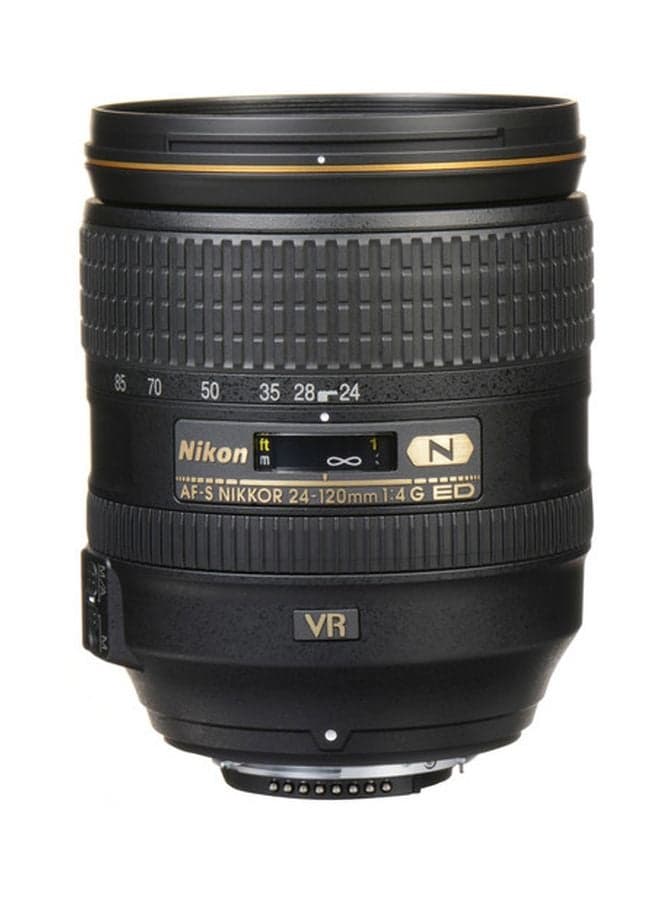 AF-S Nikkor 24-120mm F4G Ed VR Lens For Nikon Camera 3.31x4.06inch Black