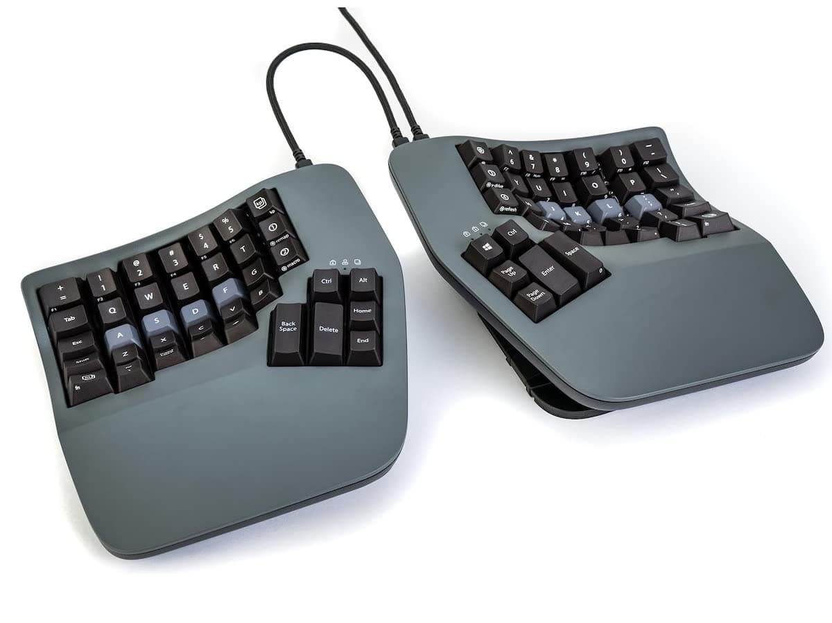 KINESIS Advantage360 Split Ergonomic Keyboard USBC Mechanical Switches Fully Programmable Contoured Shape Adjustable Tenting PBT Keycaps