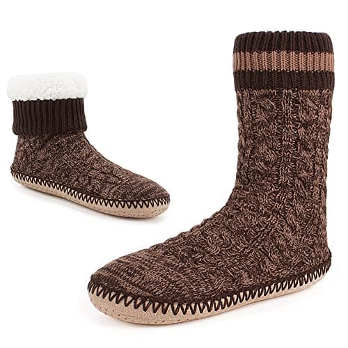 Cozylook Mens Slippers Indoor Soft Sole Warm Fleece Lined Slipper Socks Cozy Gifts for Men Size 1011
