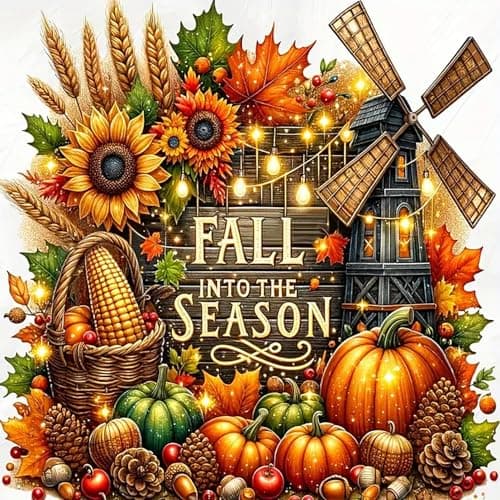 Pumpkin Sunflower Leaf Diamond Art Kits for Adults 5D Fall Diamond Painting Kits for Adults Beginners DIY Full Round Drill Diamond Dot Painting Gem Art Kits for Adult Home Wall Decor 138x138 Inch