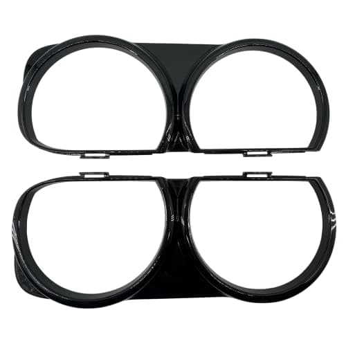 ALTBET Pair Front Headlight Lamp Bezel Trim Left & Right Compatible with 2015-2021 Dodge Challenger Replace 68259052AB, 68259053AB, CH2511101, CH2510101