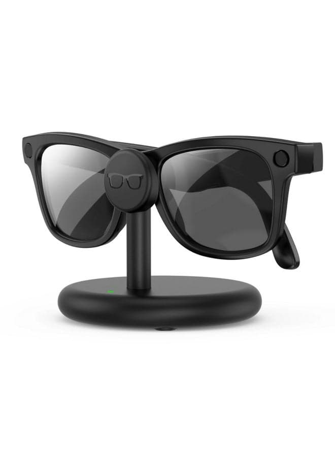 1pcs Magnetic Charging Stand for Ray-Ban Meta Wayfarer RW4008/4006/Skyler RW4010/Headliner RW4009/4009F Smart Glasses Desk Base Black