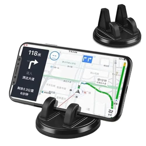 EYUVAA Lebel Universal Phone Holder for Dashboard | 360° Rotatable Car Mobile Holder| Phone Mount for Car Dashboard | Adjustable Stand for Portrait & Landscape Viewing (Black) (Car Ph Holder (S-651))