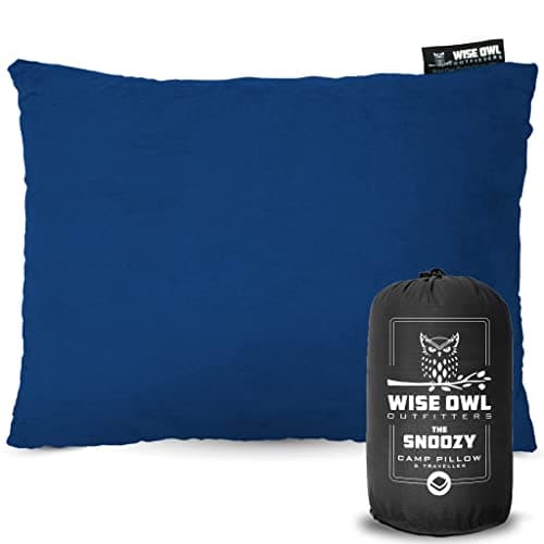 Wise Owl Outfitters Camping Pillow Camping Essentials and Travel Pillow for Airplanes Camping and Travel Memory Foam Washable Pillow SmallMedium