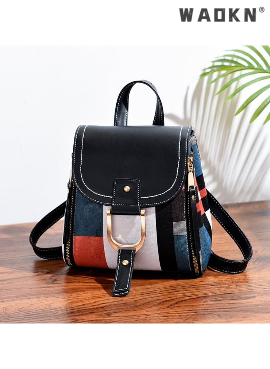 Fashionable Korean-style Large Capacity Soft Leather Casual Travel Backpack, with Delicate Details Showcasing Brand Craftsmanship, Trendy Design Combined with Practical Large Capacity