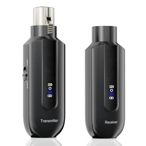 Wireless Transmission System, 2.4GHz Wireless Transmitter Receiver, XLR Wireless Transmitter for Dynamic Condenser Microphone, for Audio Mixer and PA System