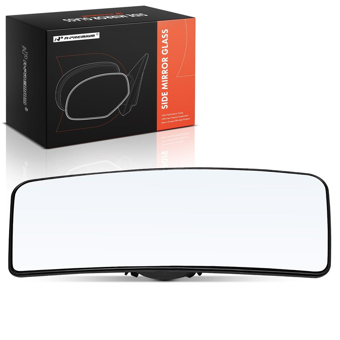 APremium Left Driver Side Lower NonHeated Mirror Glass with Backing Plate Compatible with Ford F150 F150 20072012 Towing Mirror Convex