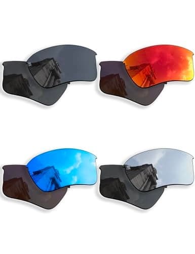 Betterun 4 Pairs Polarized Replacement Lenses for Oakley Half Jacket 20 XL OO9154 Sunglasses AntiScratch and Impact Resistant