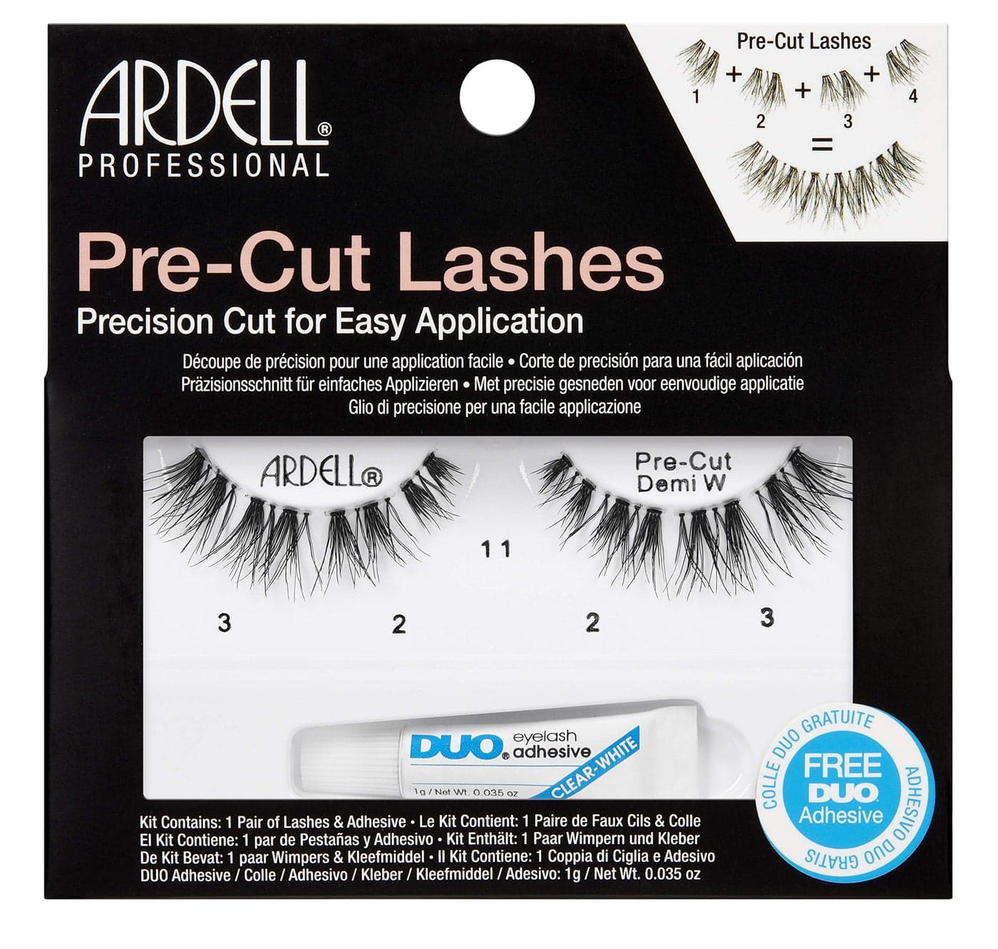 Ardell PreCut Demi Wispies Lashes Easy Application Precision Cut Natural Look False Eyelashes 1 Pack
