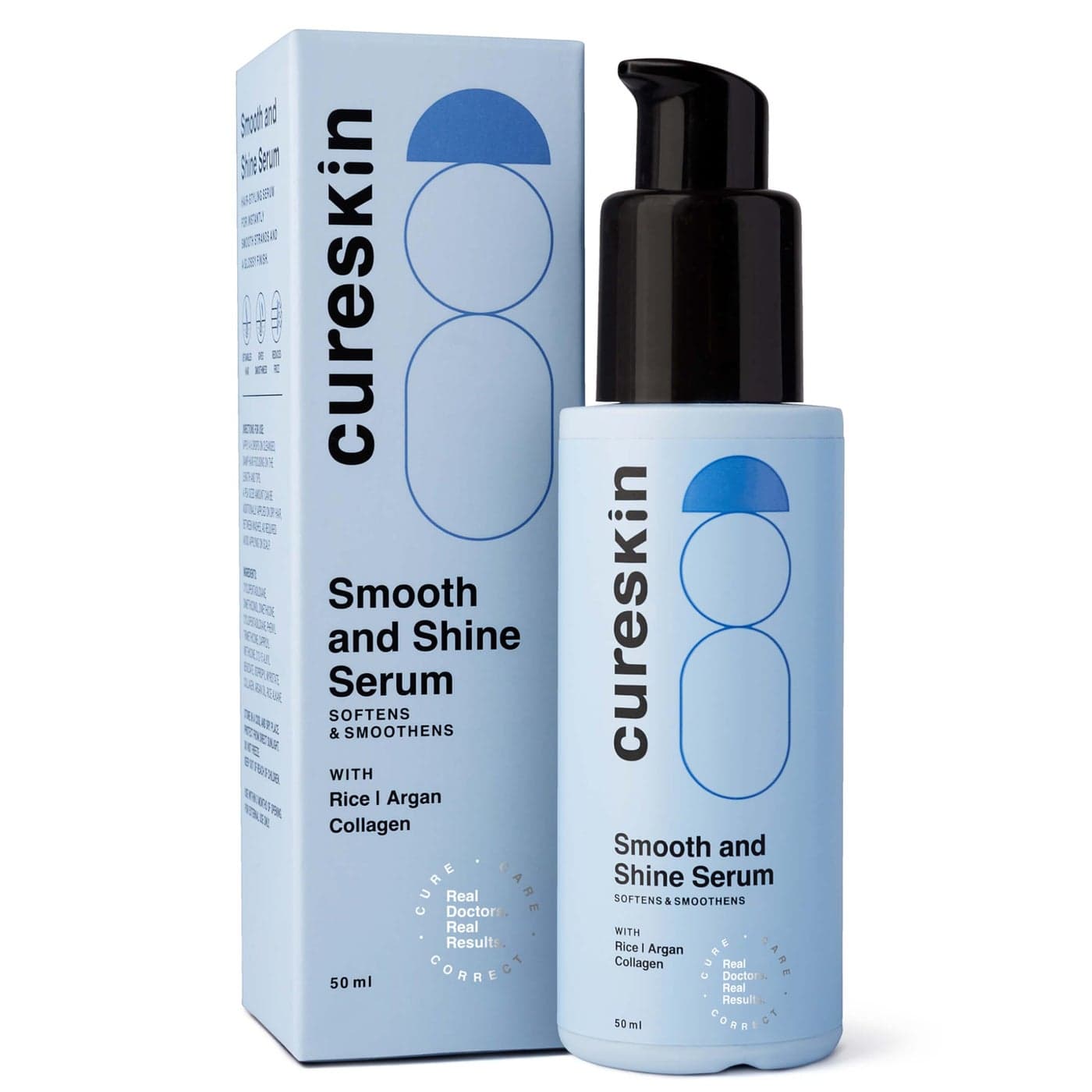 Cureskin Smooth and Shine Hair Serum for Dry Frizzy Hair Women and Men Helps Reducing Hair Breakage Frizz and Detangels for Strong Protected and Shiny Hair 169 Fl Oz Pack of 1
