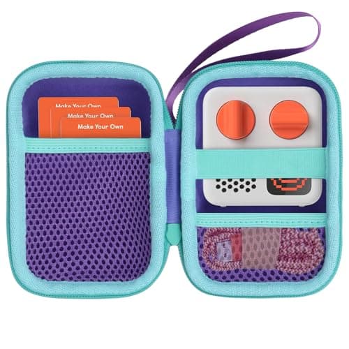 Lebakort Hard Case Compatible with Yoto Mini Kids Audio Music Player Children Speaker Plays Audiobook Cards Radio Purple Teal Case