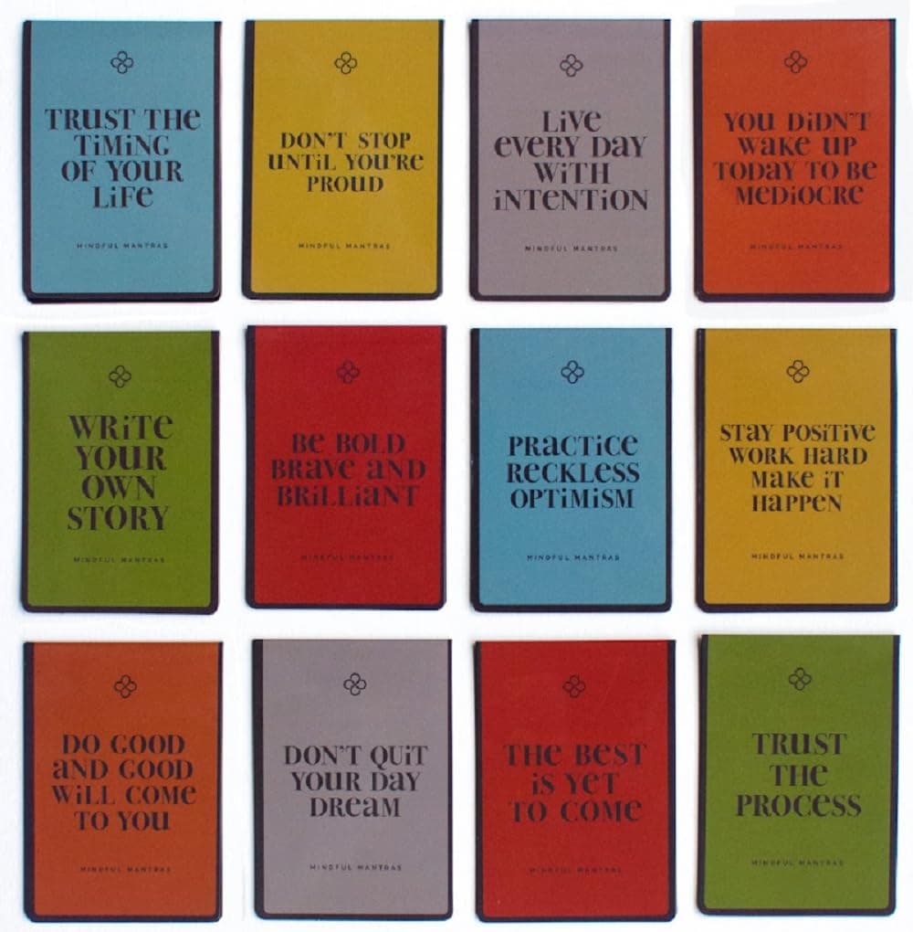 Motivate, Inspire, Empower Magnetic Bookmarks - Quote Mantra B - Set of 12 Inspirational Bookmarks for All Ages, Men, Women, Teens Girls Students. Perfect Gifts for Friends, Coworkers & Incentives!
