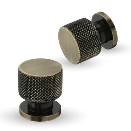 LAPO 6 Piece Knobs for Cabinets– Modern Aluminum Drawer Knob for Kitchen, Wardrobe, Cupboard, and Home Furniture (Antique Finish)