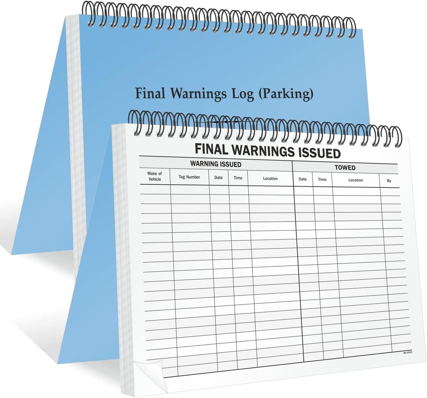 SmartSign Final Warnings Parking Log Book 85 x 11 inch Large WireBound Registry DiaryJournal DoubleSided Digitally Printed Pages Up to 1000 Entries