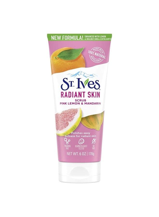 Radiant Skin Face Scrub, Pink Lemon and Mandarin Orange, 6 oz