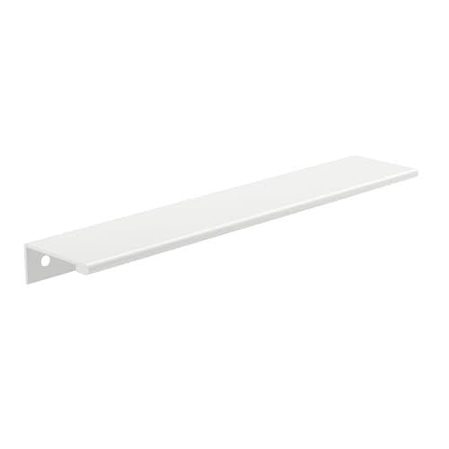 Richelieu Hardware BP989819230 Lincoln Collection 7 9/16-inch (192 mm) Center-to-Center White Modern Cabinet and Drawer Edge Pull Handle for Kitchen, Bathroom, and Furniture