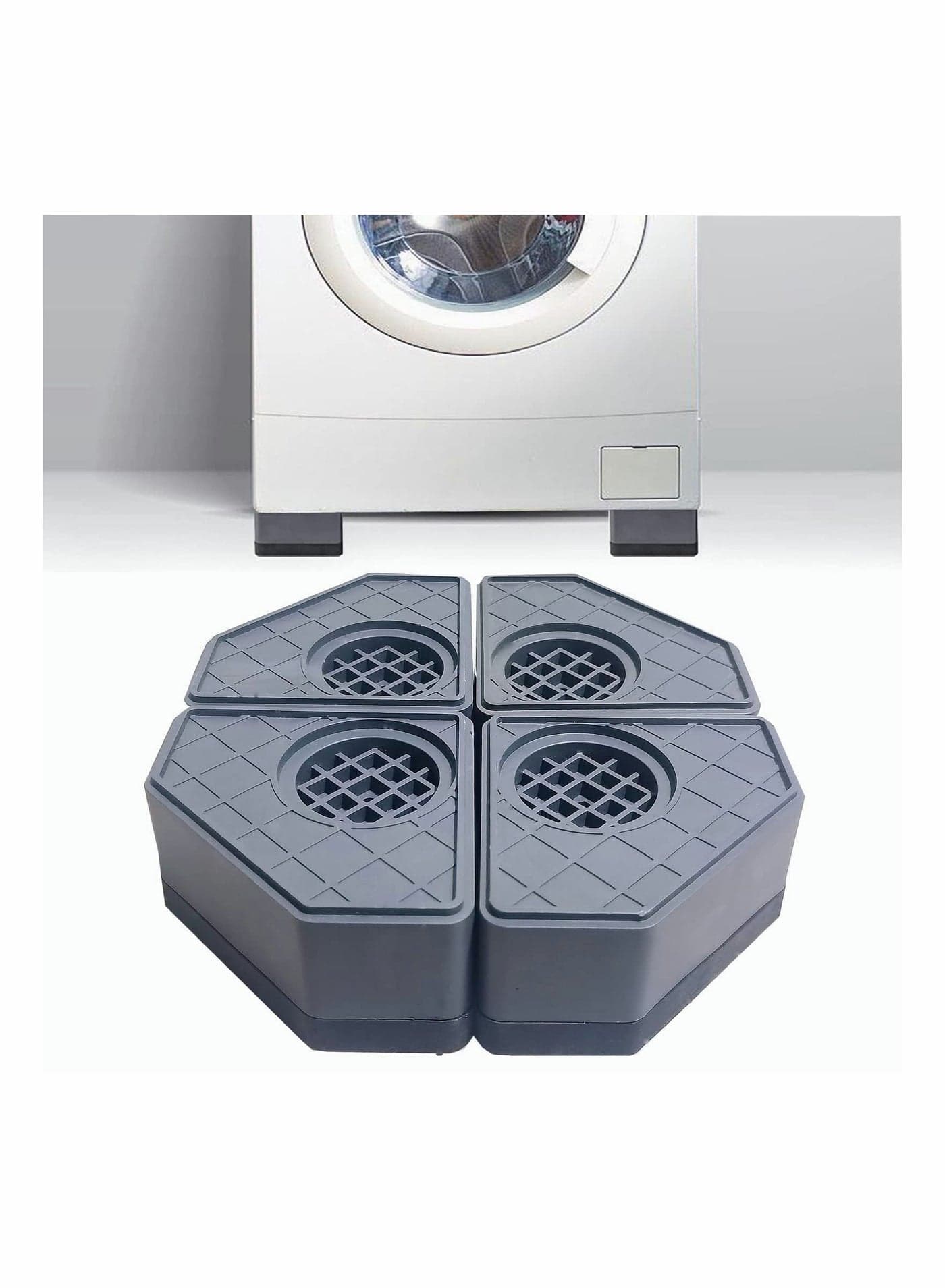Anti Vibration Pads for Washing Machine,Washer and Dryer Pedestals Stop Washer Machine Noise Slip Moving Shaking Walking Skidding, Rubber Feet Set of 4