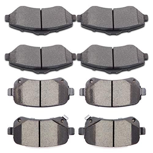 Ceramic Brake Pads Kits,SCITOO 8pcs Brakes Pads Set fit for 08-12 for Chrysler Town & Country,08-12 for Dodge Grand Caravan,09-13 for Dodge Journey,12 for Ram C/V,09-12 for Volkswagen for Routan
