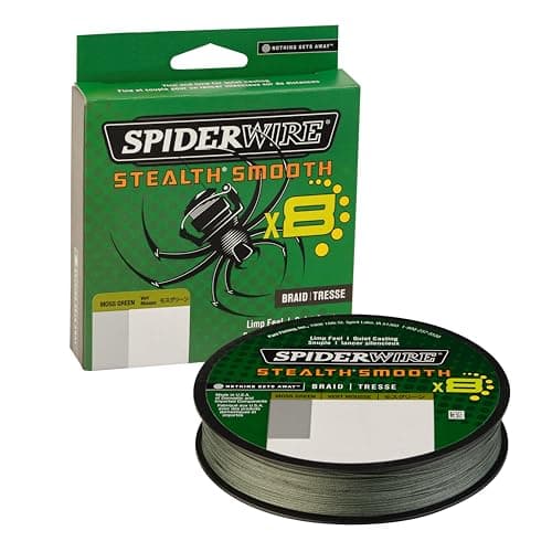 SpiderWire Stealth Translucent Superline Moss Green 50lb 226kg 300yd 274m Braided Fishing Line Suitable for Saltwater Environments