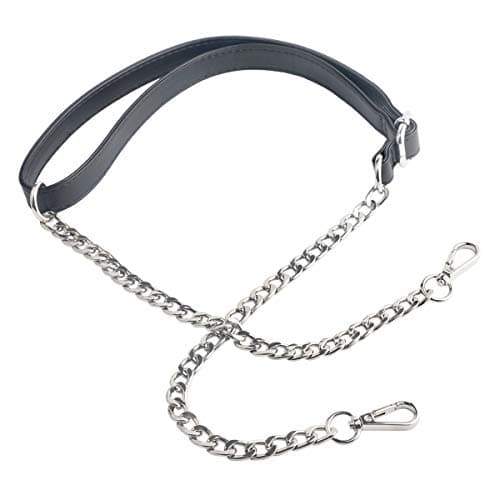 BEAULEGAN Purse Chain Strap Adjustable - Replacement for Shoulder Crossbody Bag, 55 Inches (Black/Silver