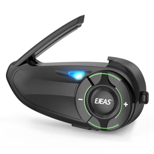 EJEAS Q8 Motorcycle Helmet Bluetooth Intercom New Mesh 30 Group Intercom System with Music Sharing and Channel Switching for 6 Riders Talking at The Same Time 1 Pack
