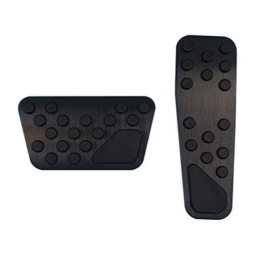 Hecotrax Aluminum Alloy Pedal Cover for Dodge Challenger 2008-2023 for Charger 2011-2023 for Chrysler 300 300C 2009-2019 No Drilling Aluminum Brake and Accelerator Pedal Covers (Black)