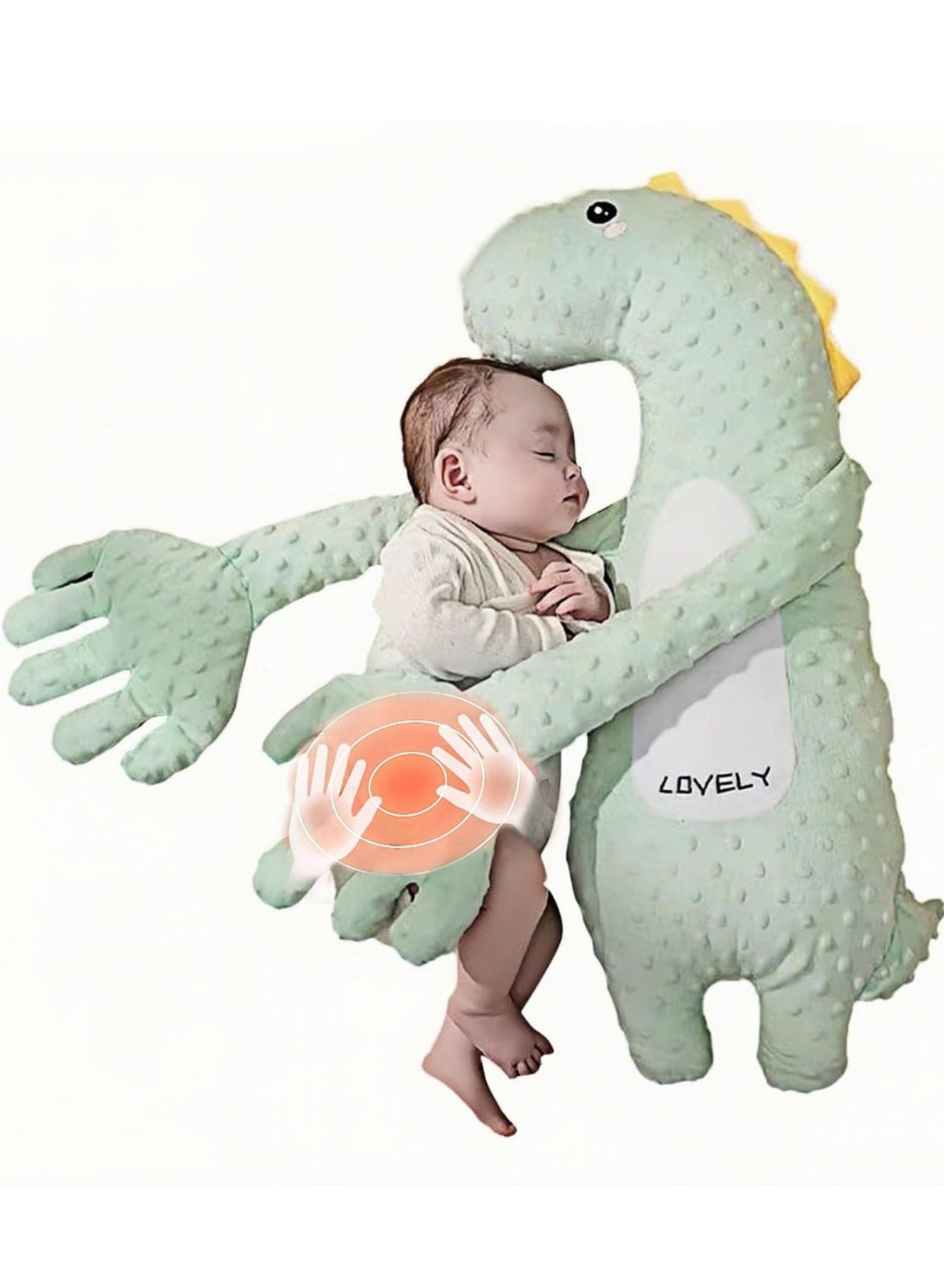 Upgrade Electric Baby Butt Patter, Baby Hand Patting Pillow, Soothing Baby Toy, Baby Startle Sleep Aid Companion, Patting Hand, Baby Soothing Palm, Baby Prevention Hand Glove for Baby Sleep
