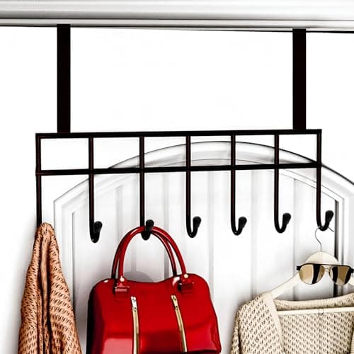 WonderStand Strong Carbon Metal Over Door Hook Hanger for Clothes (No Drilling), Suitable for Bathroom, Bedroom, Kitchen