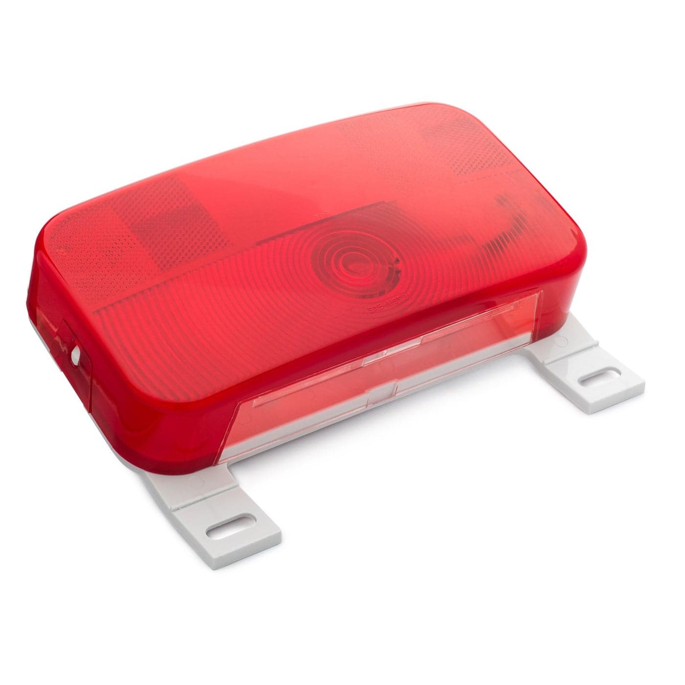 Lumitronics Red Surface Mount Light License Bracket and License Light StopTurnTail for RV Trailer Camper 5th Wheel Motorhome White